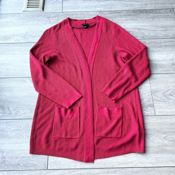 Torrid Cardigan Open Front Sweater in Red - Picture 7 of 16